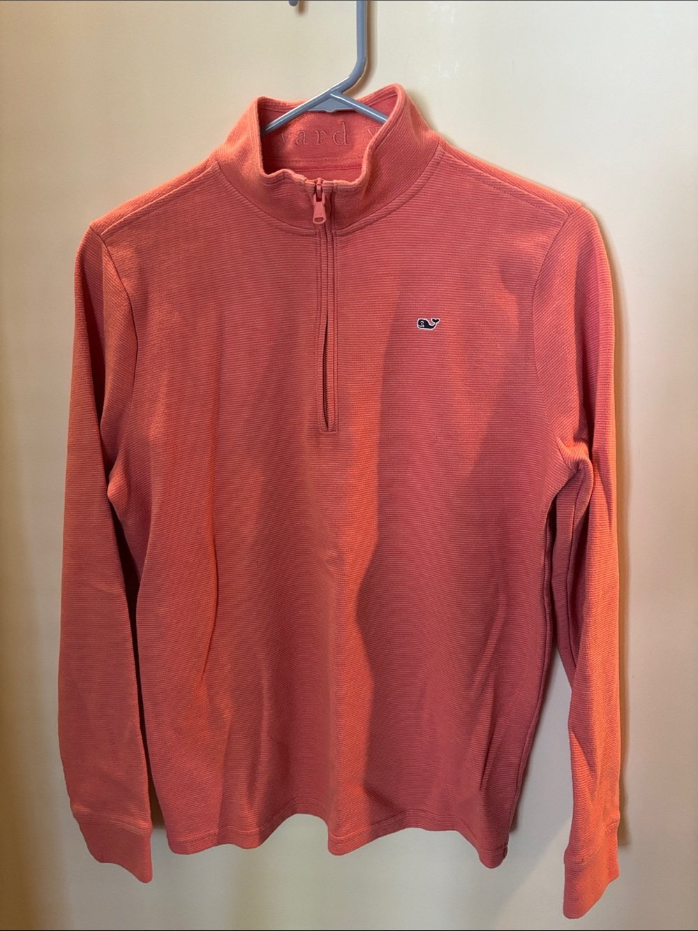 Vineyard Vines Boy’s Coral Half-Zip Pullover Sweater
